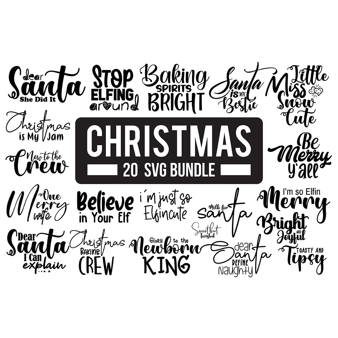 Christmas SVG Bundle, Winter SVG Bundle, Santa SVG cover image.