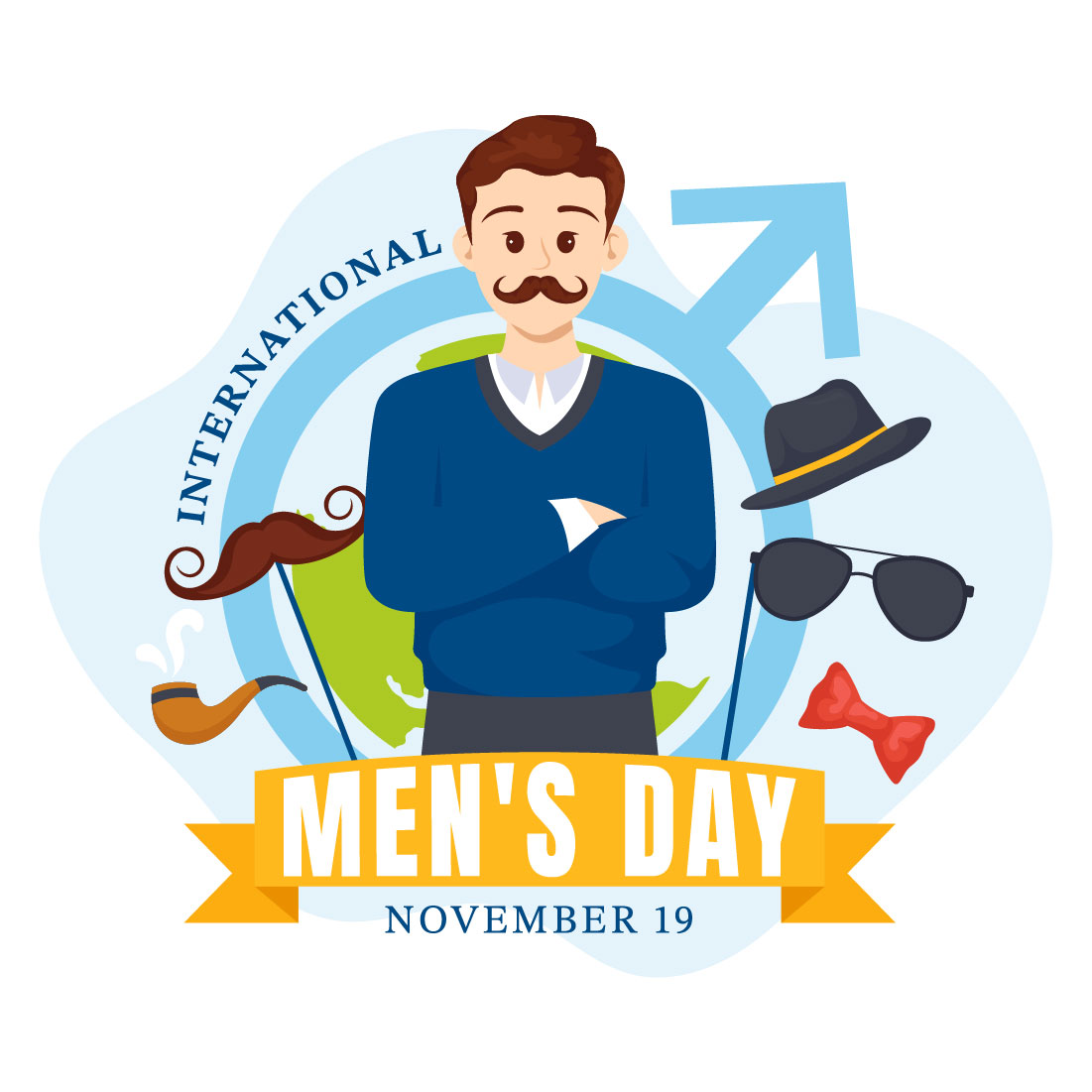 13 International Men's Day Illustration cover image.