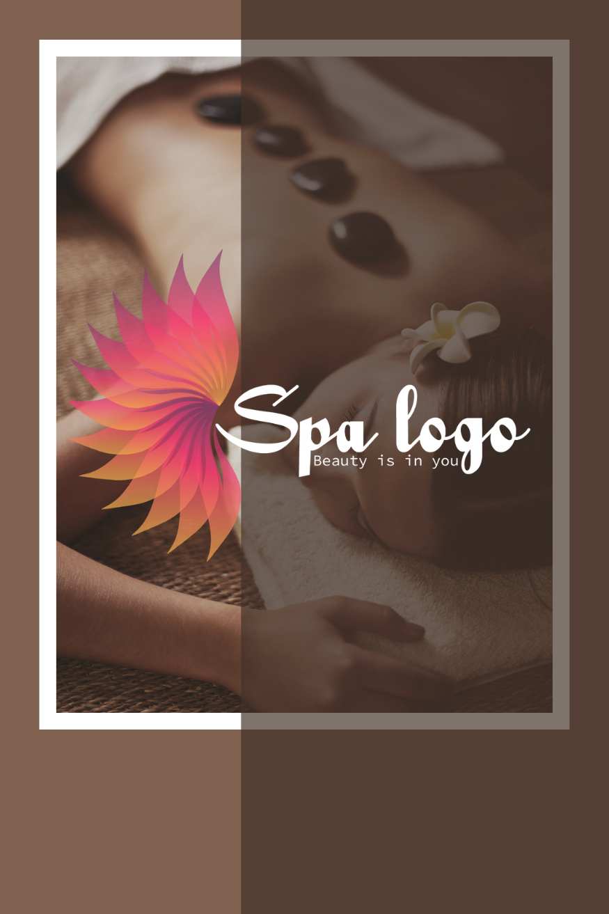 minimalist spa logo , beauty logo design pinterest preview image.