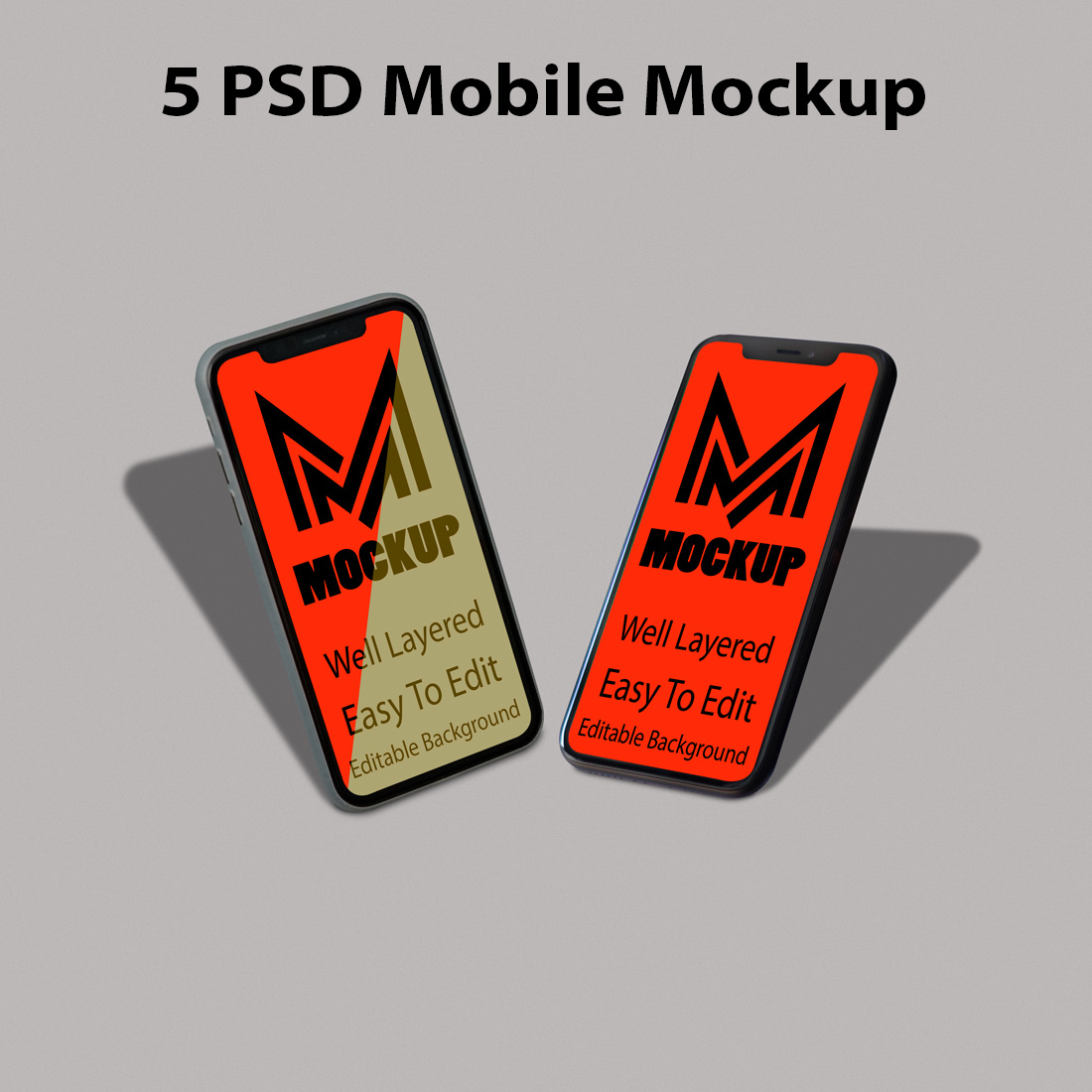 5 PSD Mobile Mockup cover image.
