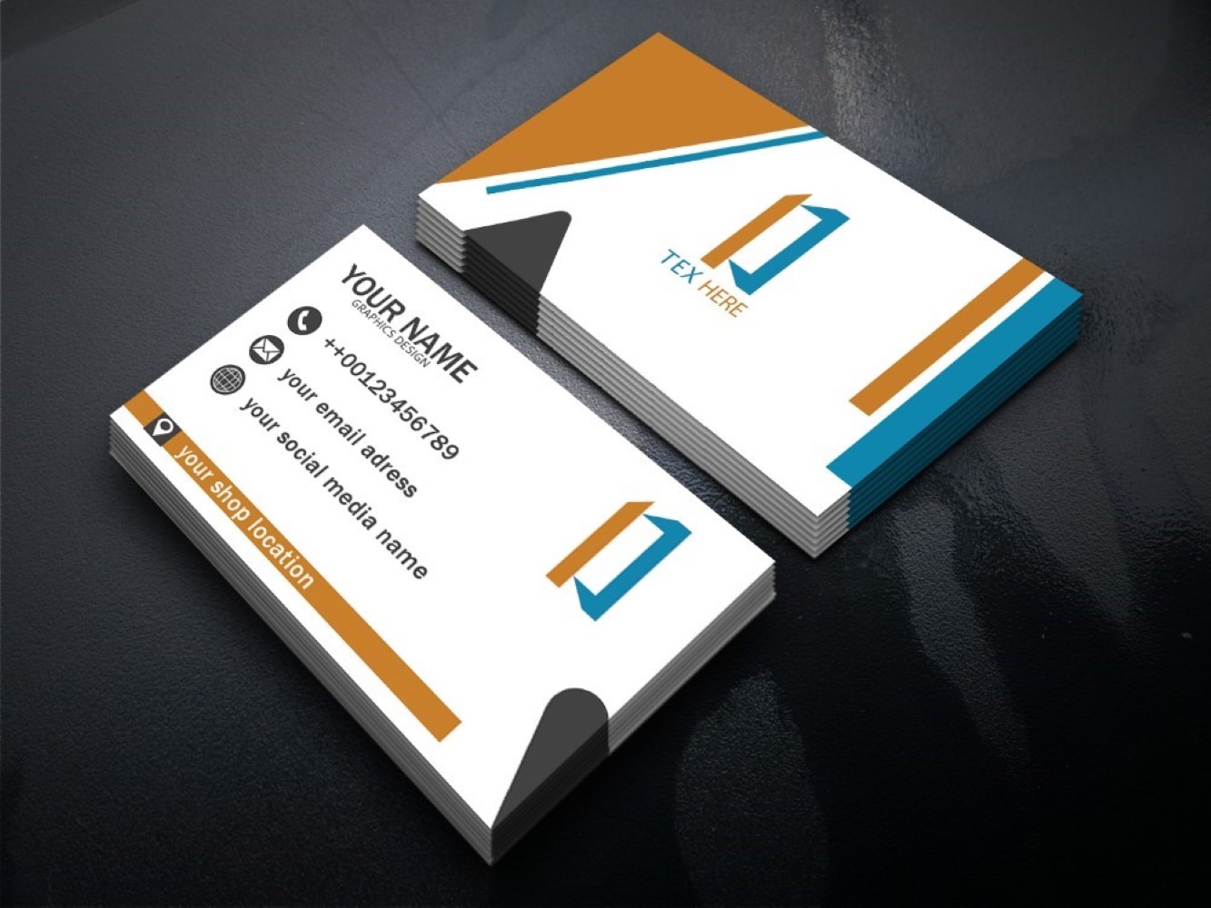 Victor Minimal Sky Blur Orange And Gray Business Card pinterest preview image.