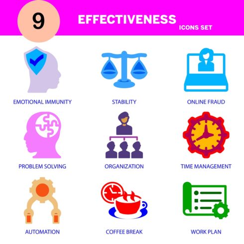 MODERN EFFECTIVENESS ICON SET EDITABOL AND RICBALE cover image.