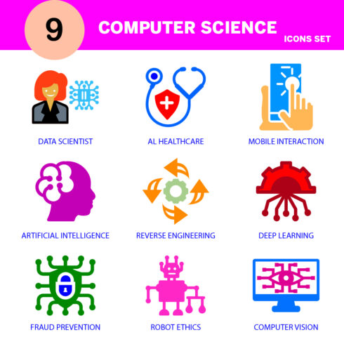 MORDAN COMPUTER SCIENCE ICON SET EDITABOL AND RICBALE cover image.