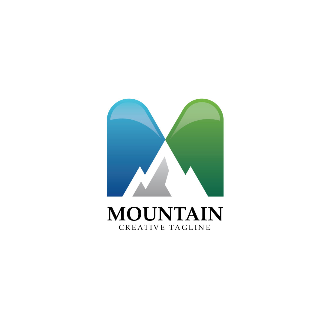 Mountain - Letter M Logo preview image.
