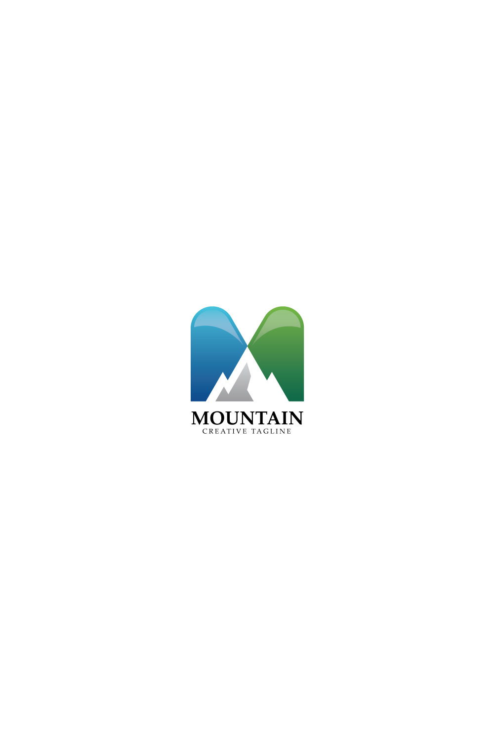 Mountain - Letter M Logo pinterest preview image.