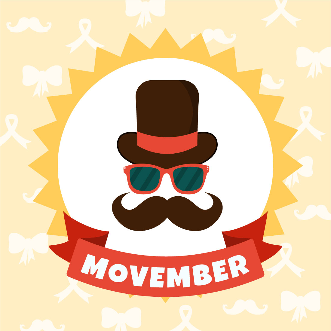 7 Movember Time Vector Illustration cover image.