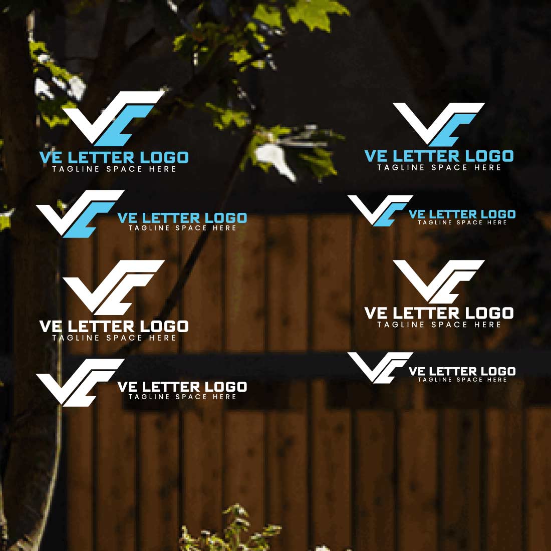 VE Letter Brand Identity Logo Template preview image.