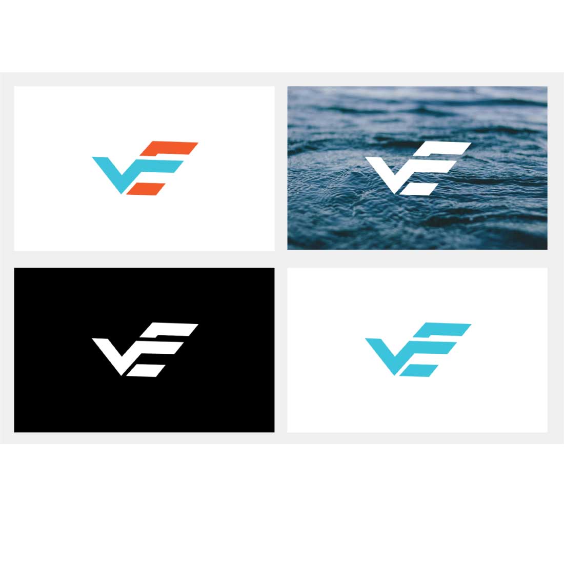 CREATIVE VE Letter Brand Identity Logo Template cover image.