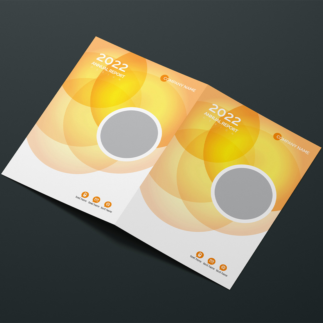 Abstract flyer cover template preview image.