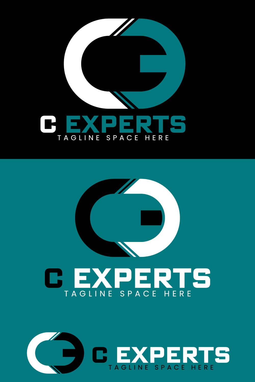 CE Letter Logo Template pinterest preview image.