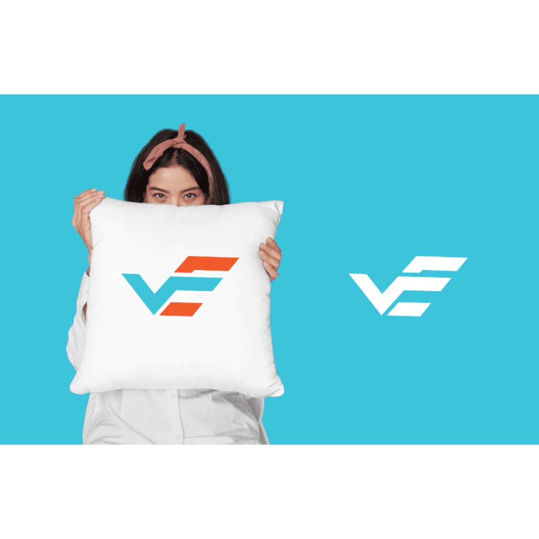 CREATIVE VE Letter Brand Identity Logo Template preview image.