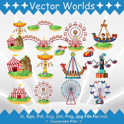 Amusement Park SVG Vector Design cover image.