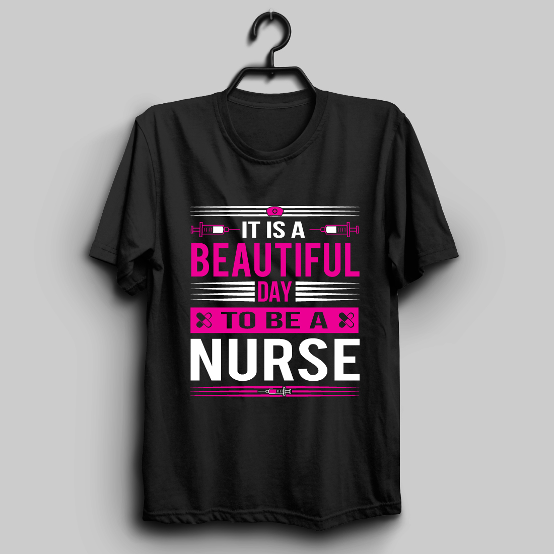 Nurse T-shirt Design Bundle preview image.