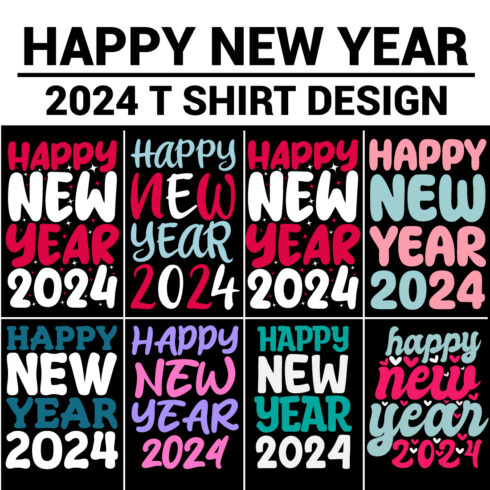 HAPPY NEW YEAR T SHIRT DESIGN 2024 cover image.