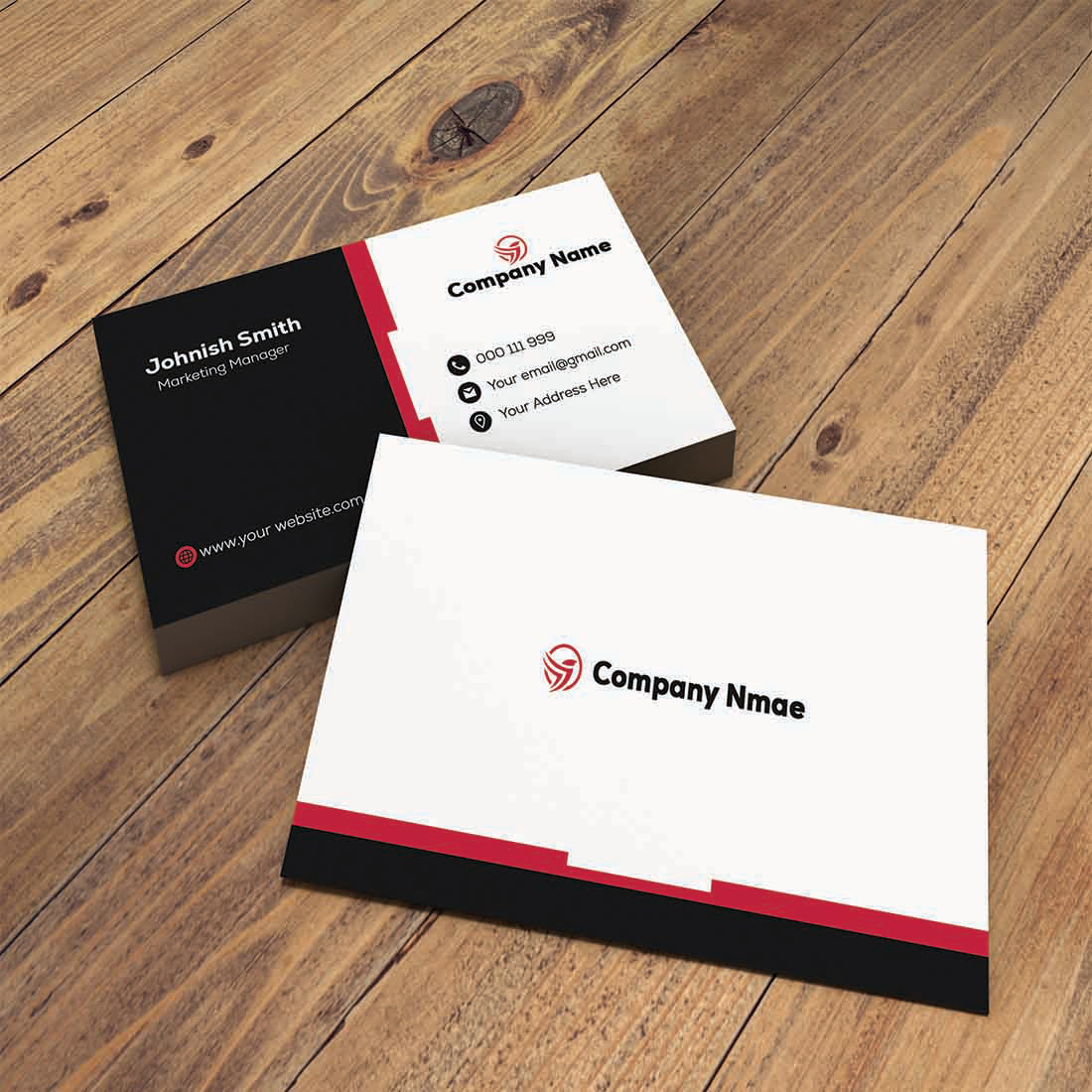 Simple, Minimalist and Mordent Business Card design preview image.