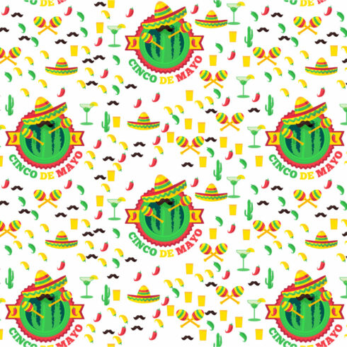 Cinco Seamless Pattern in Vector cover image.