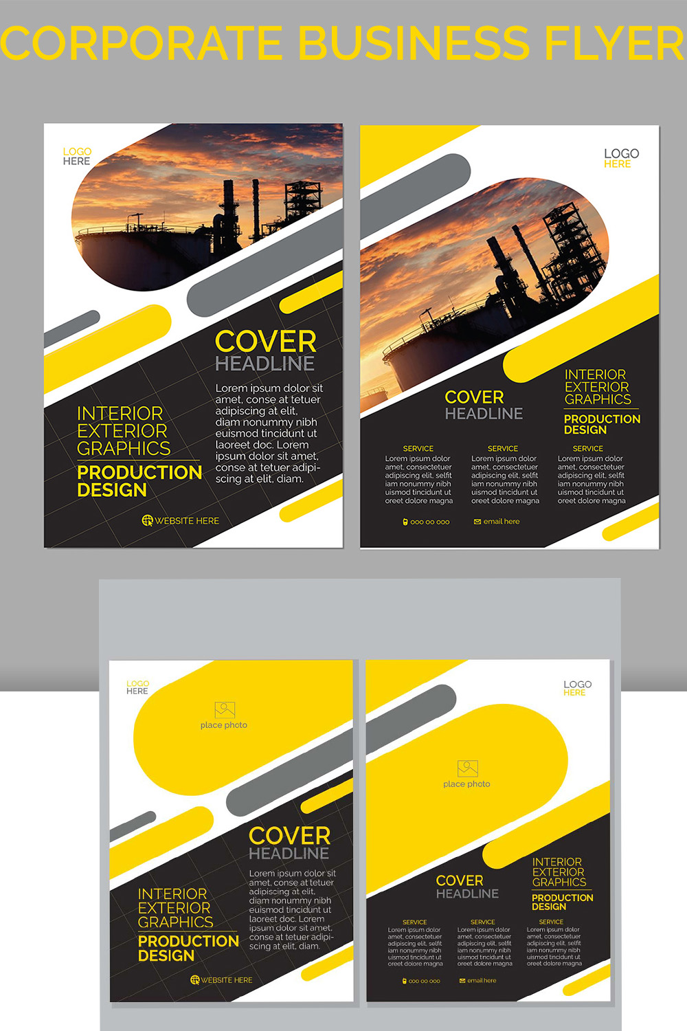 CORPORATE BUSINESS TEMPLATE pinterest preview image.
