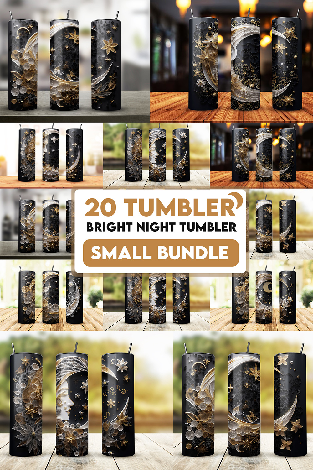 Bright Night Tumbler pinterest preview image.