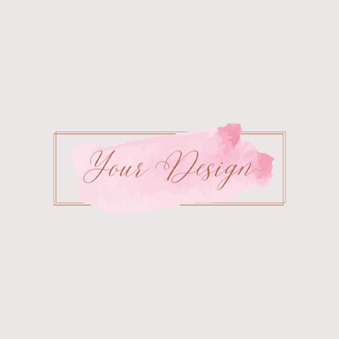 pink rectangle frame watercolor logo 100 1