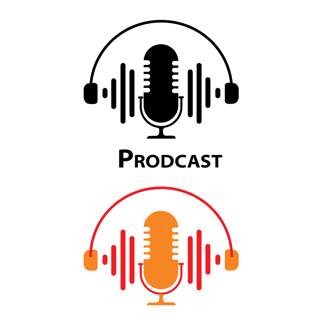 Prodcast logo in vector form preview image.