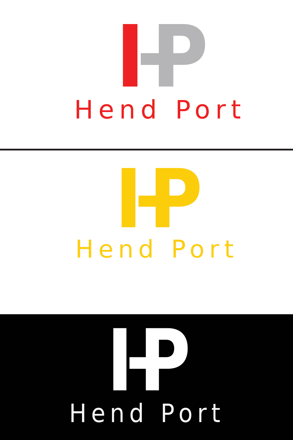 HP letter Logo pinterest preview image.