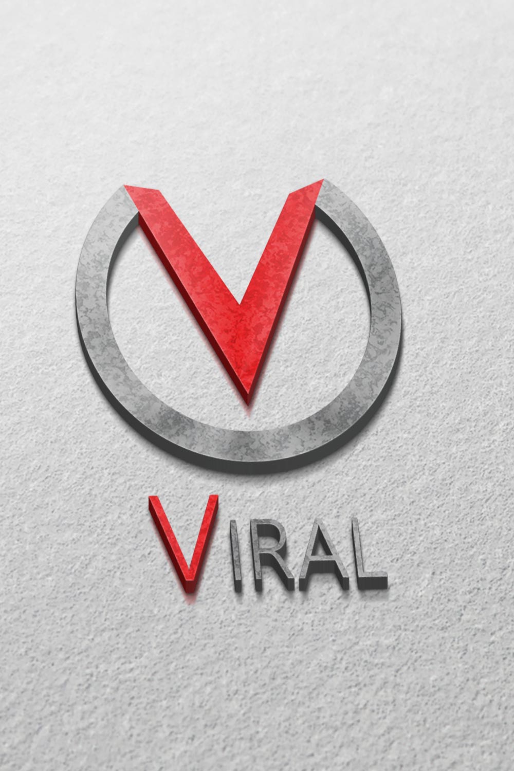V letter, Viral company pinterest preview image.