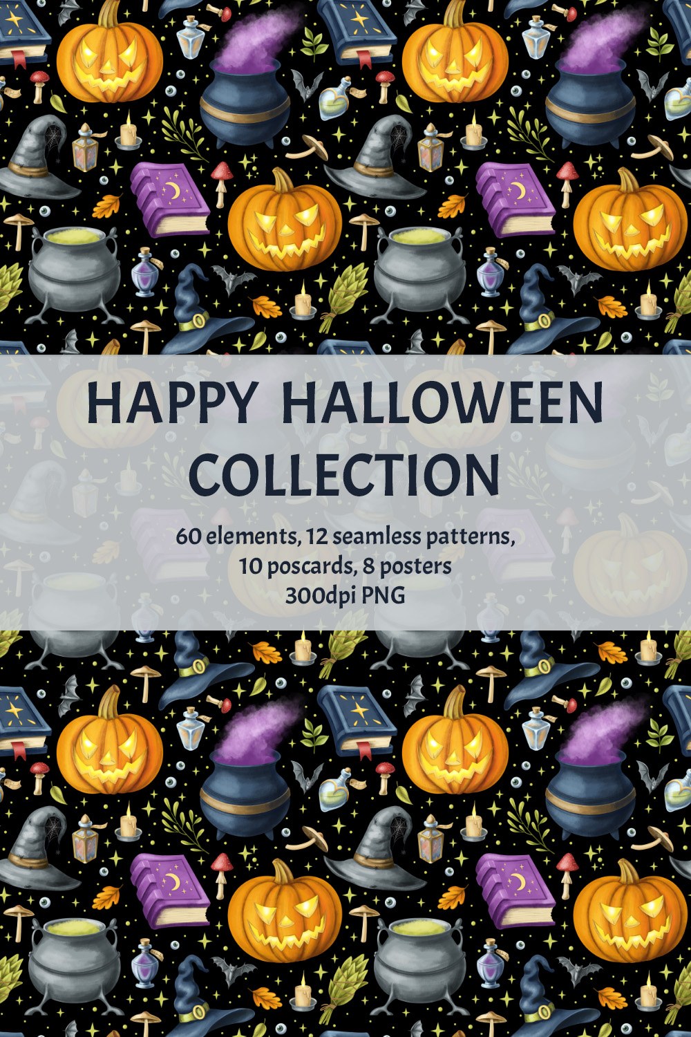 Happy Halloween collections pinterest preview image.