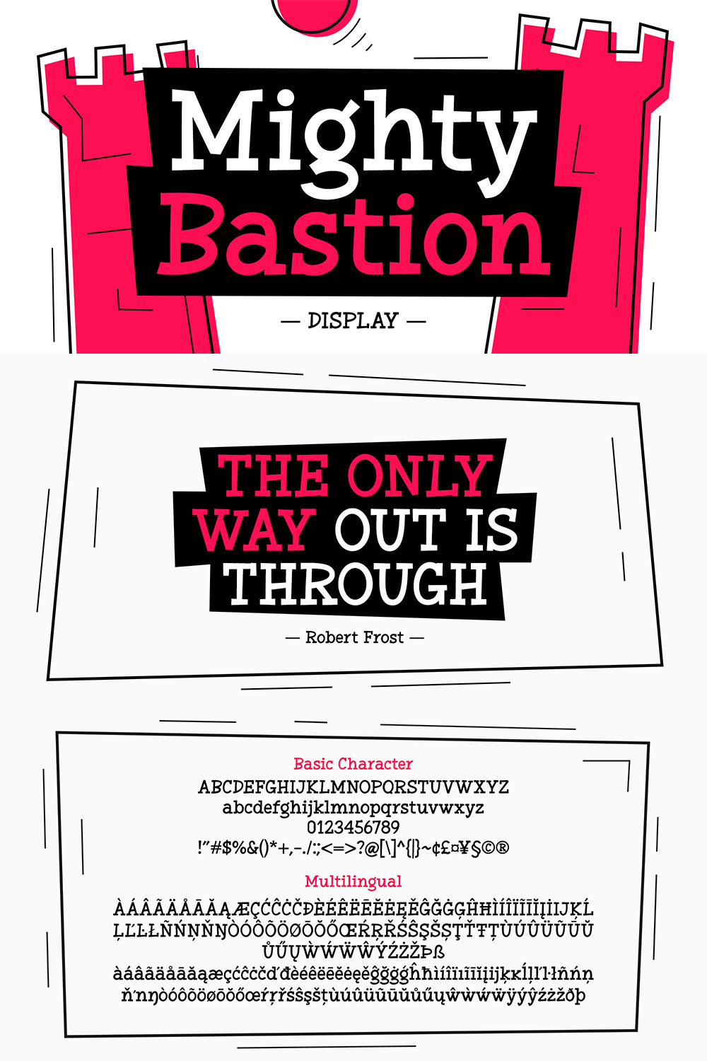 Mighty Bastion - Display Font pinterest preview image.