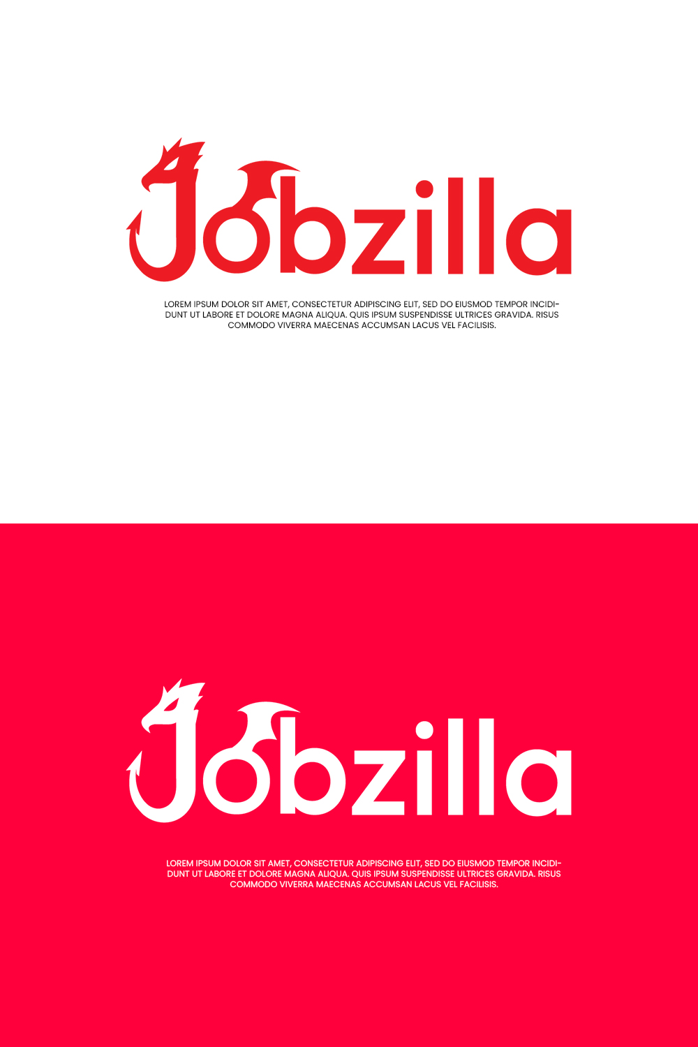 Lettermark Logo Jobzilla pinterest preview image.