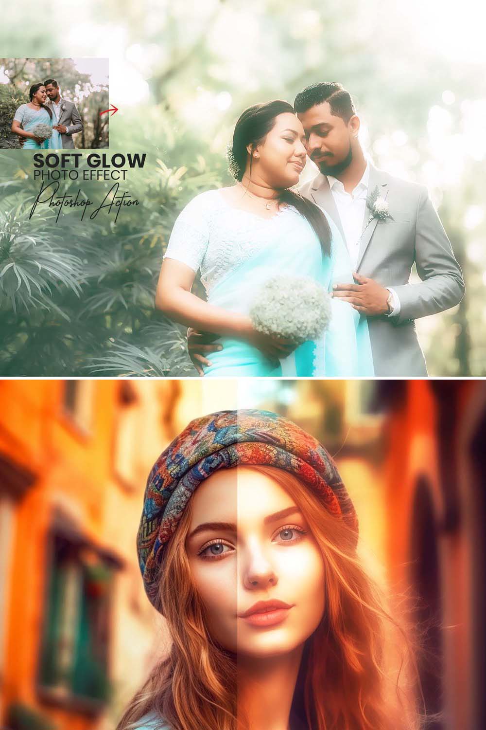 Soft Glow Effect Photo Effect Photoshop Actions pinterest preview image.