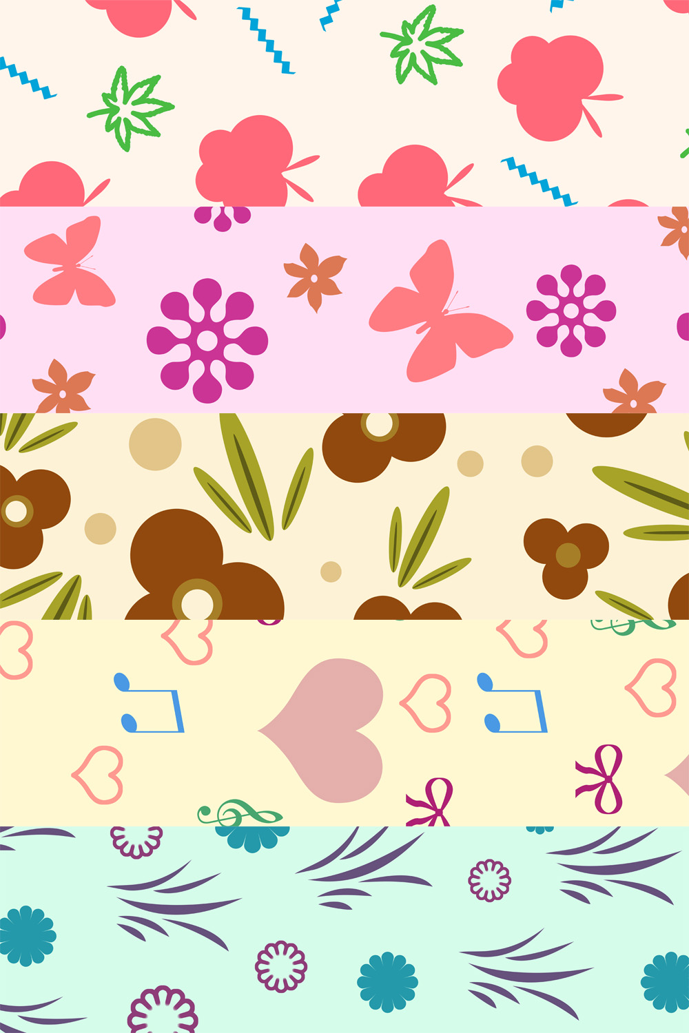seamless pattern texture for gift wrapping & kids room decor pinterest preview image.