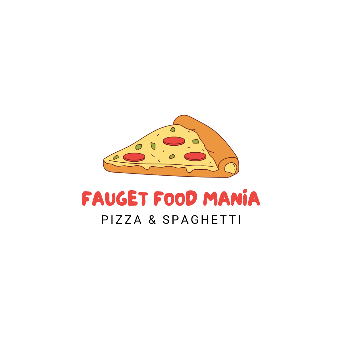 pizza mania food simple logo template 1 578