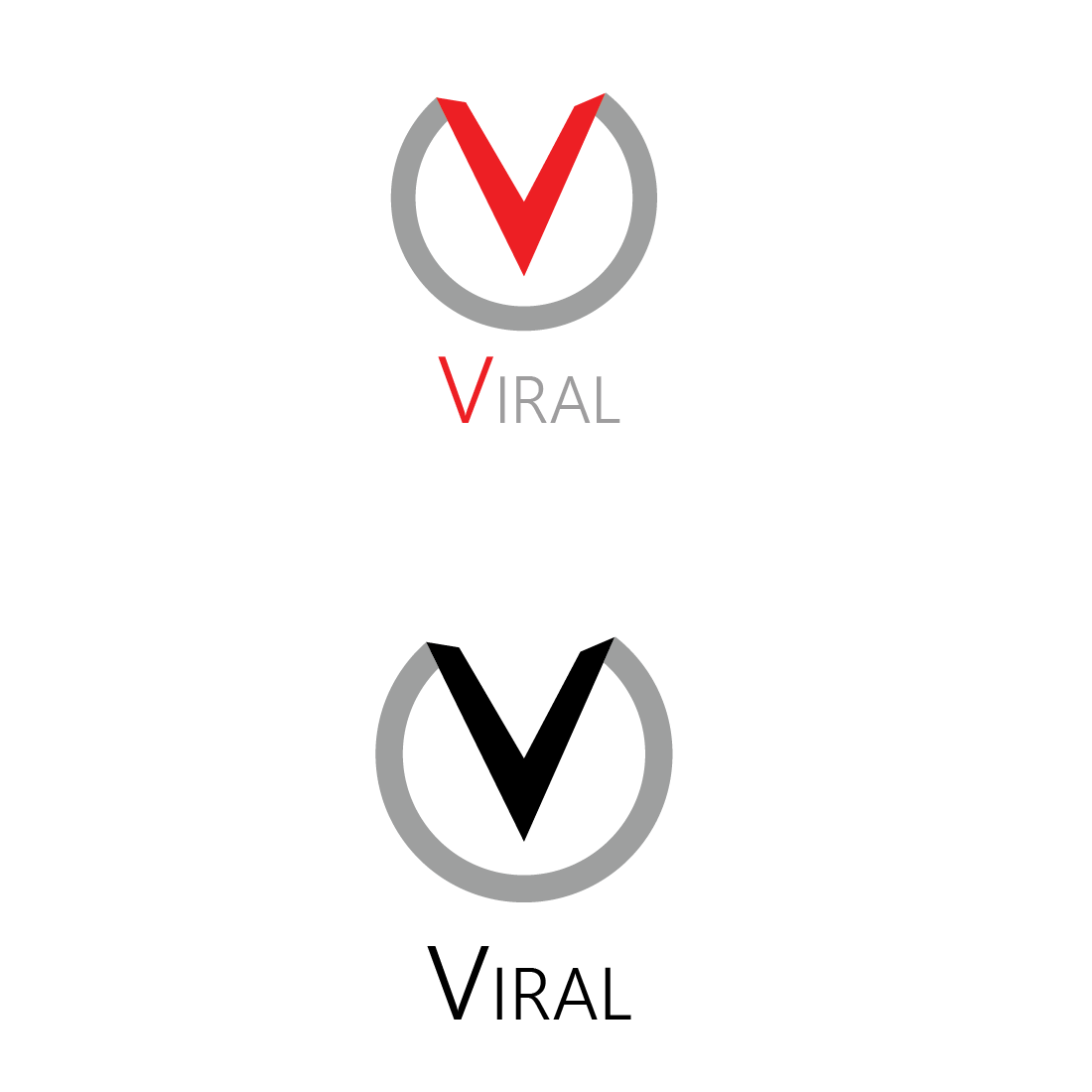 V letter, Viral company cover image.