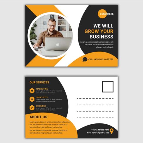 Corporate Postcard Template cover image.