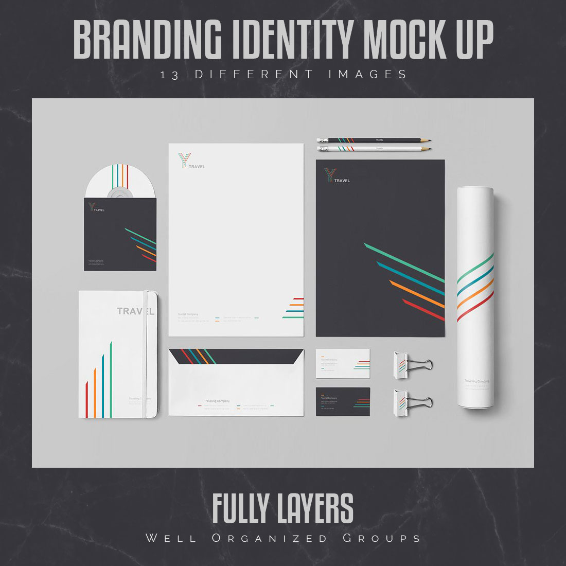 Branding Identity Mock Up cover image.