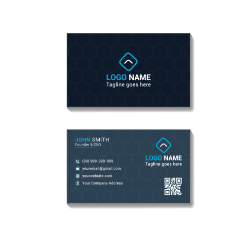 Clean style modern and professional business card template cover image.