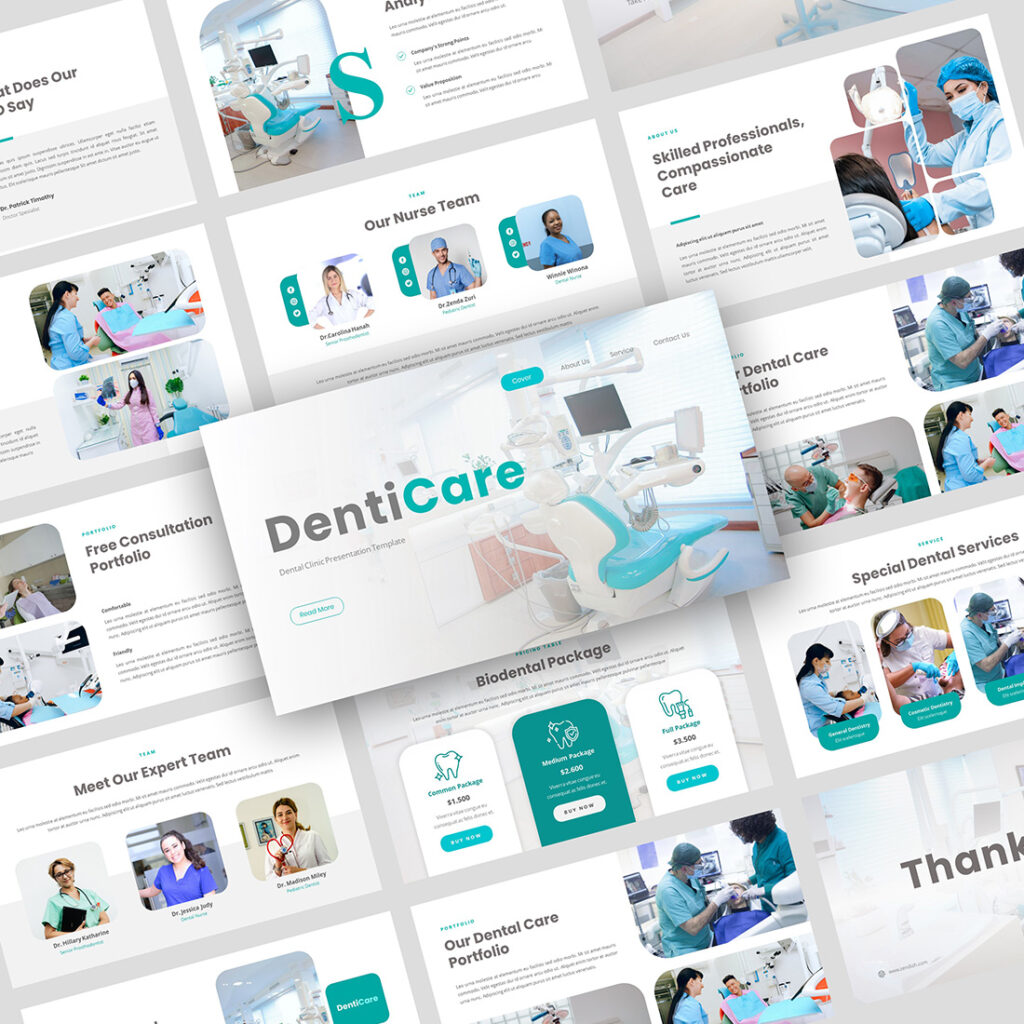 DentiCare-Dental Clinic PowerPoint Template - MasterBundles