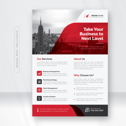 Modern corporate flyer design template with 2 color bundle cover image.