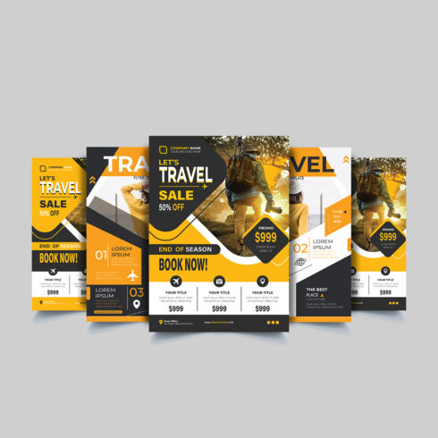 Professional And Creative Vacation Travel flyer Template cover image.