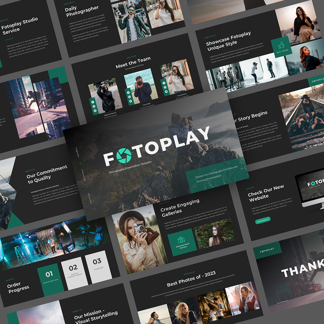 Fotoplay-Photography Keynote Template cover image.