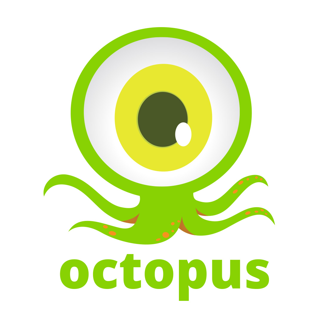 Octopus logo design preview image.