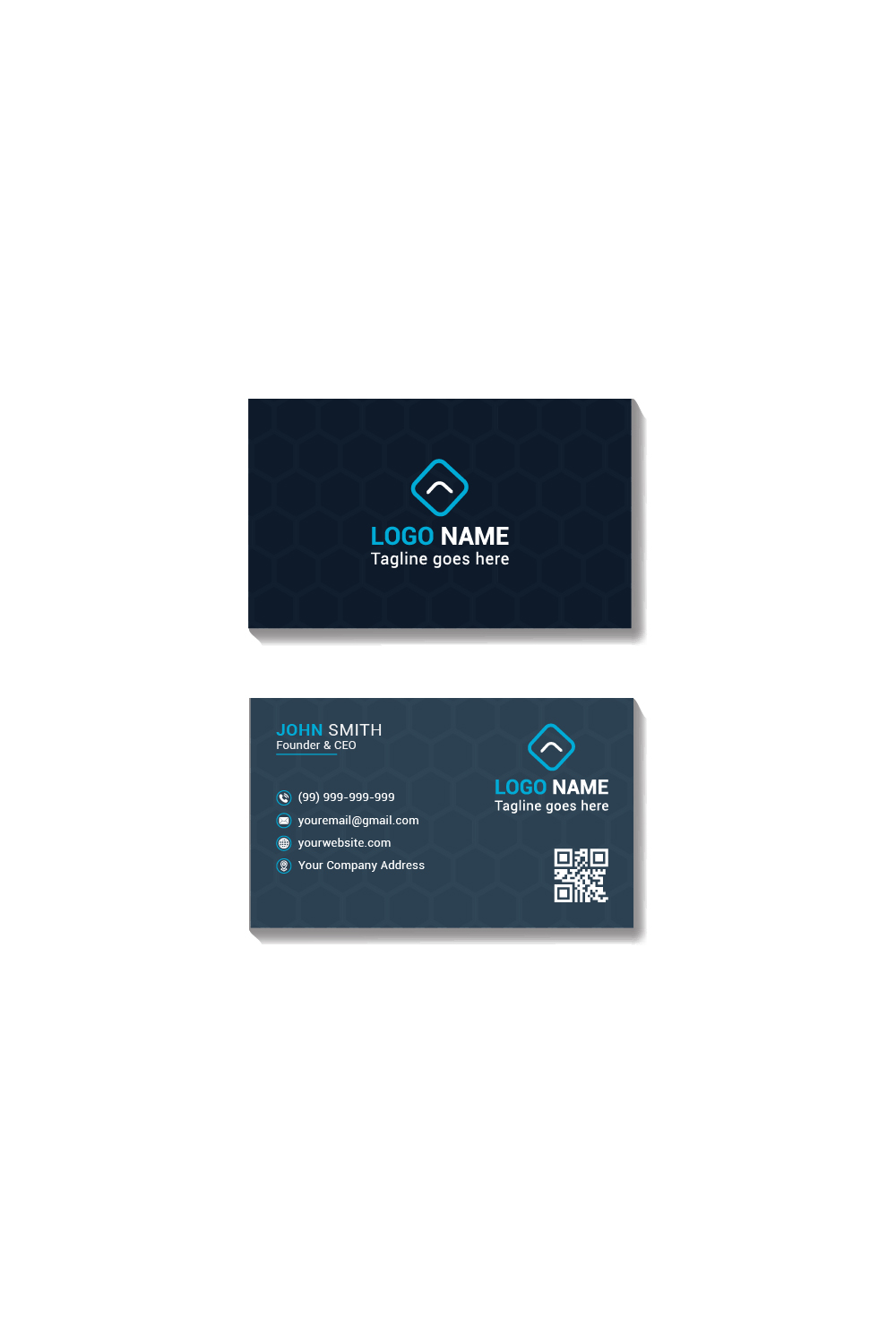 Clean style modern and professional business card template pinterest preview image.