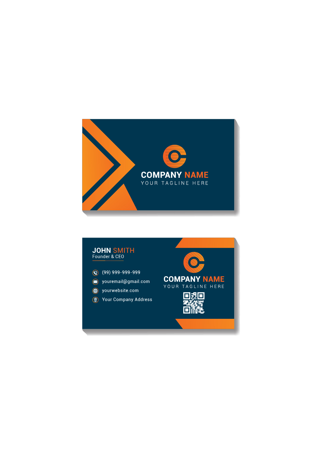 Vector modern and clean professional business card template pinterest preview image.