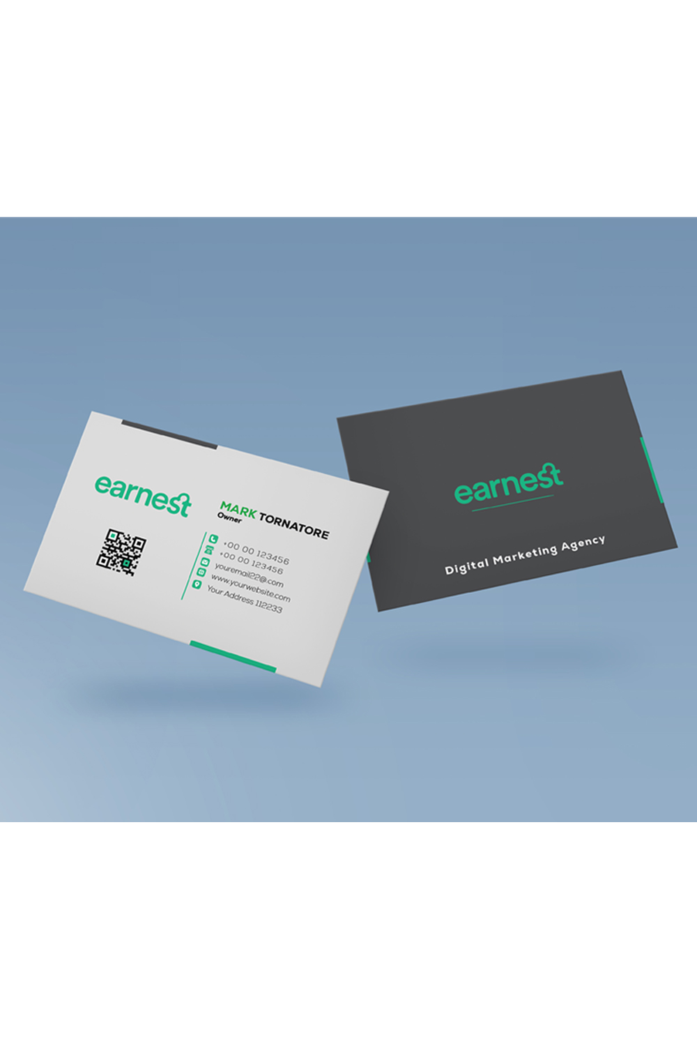 Business Card Design pinterest preview image.