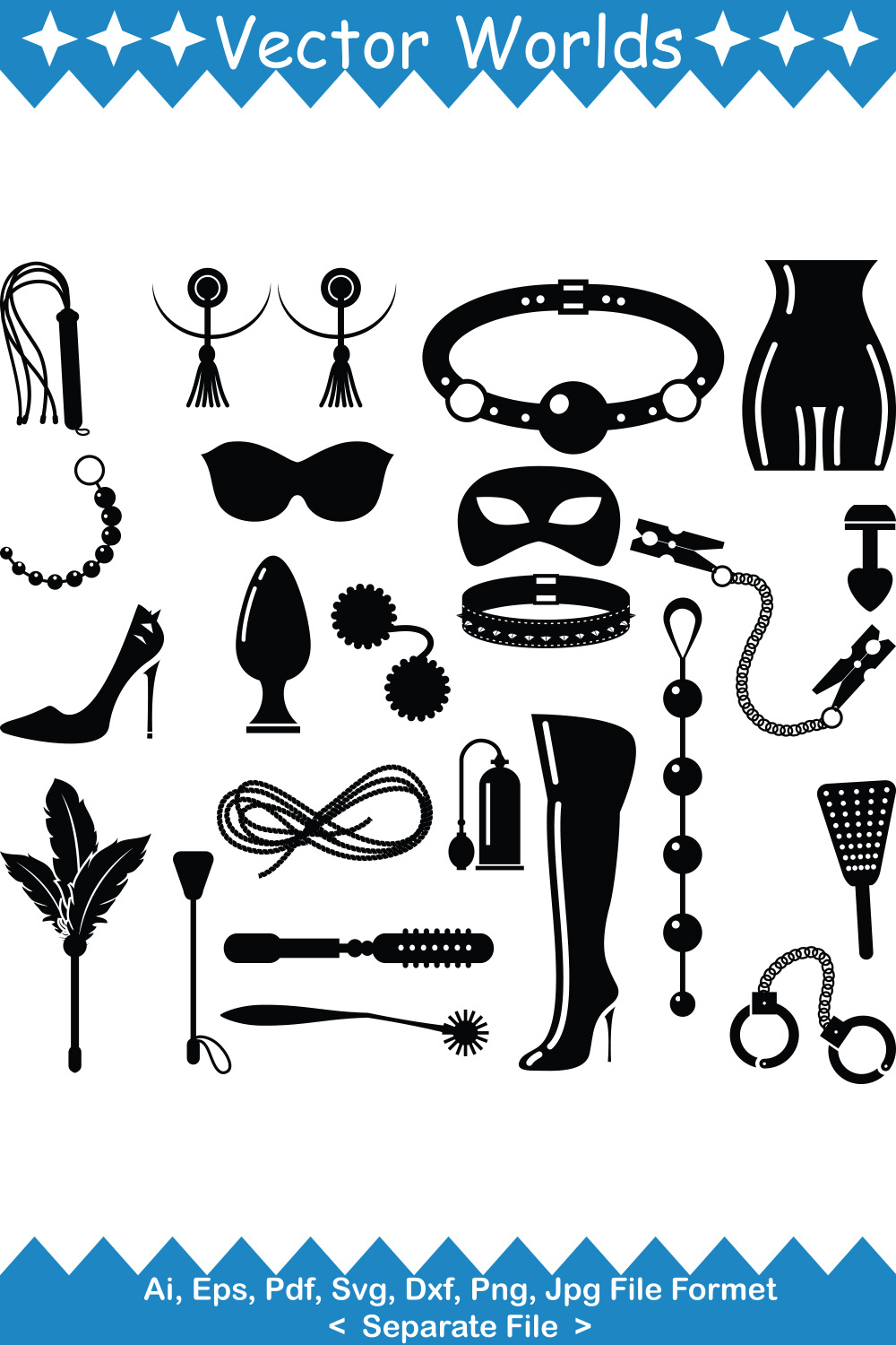 Bdsm SVG Vector Design pinterest preview image.