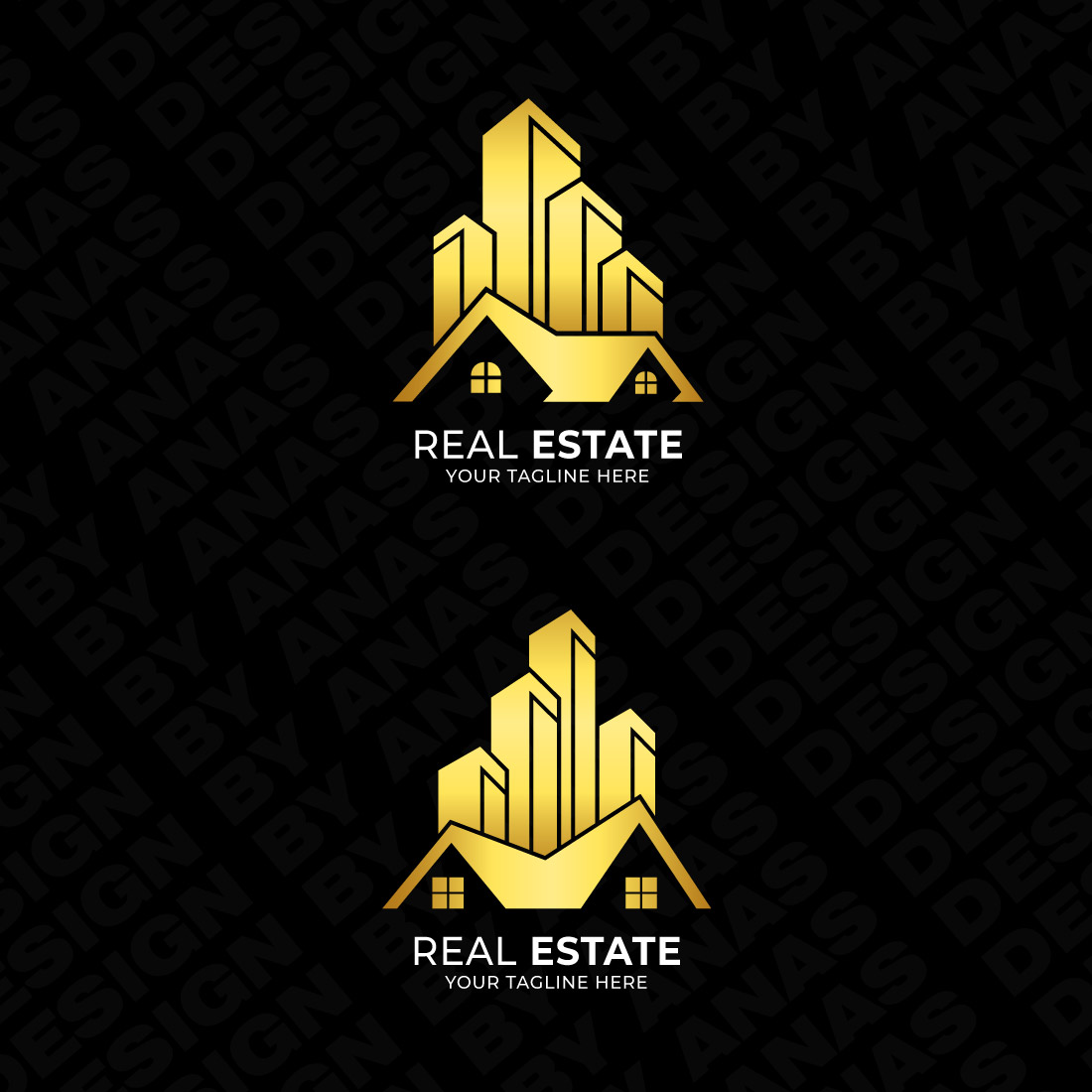 4 Luxury Real Estate Logos , Building Logos Bundle preview image.