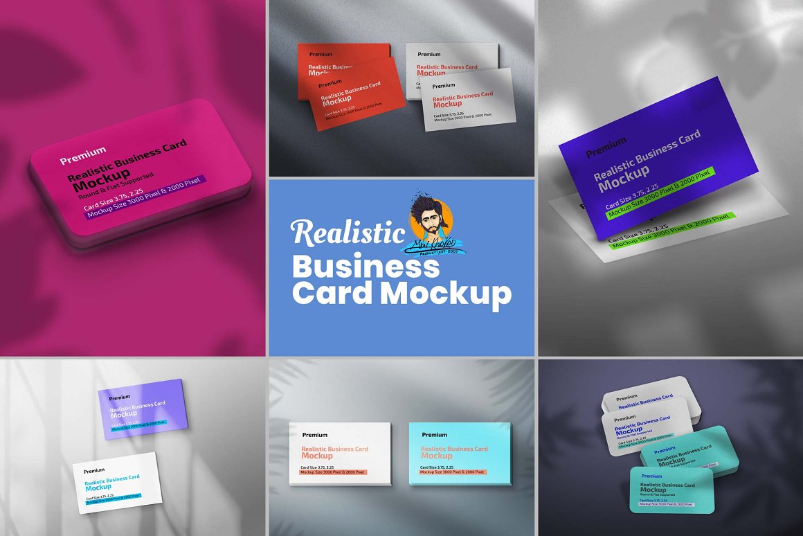 realistic business card mockup 218