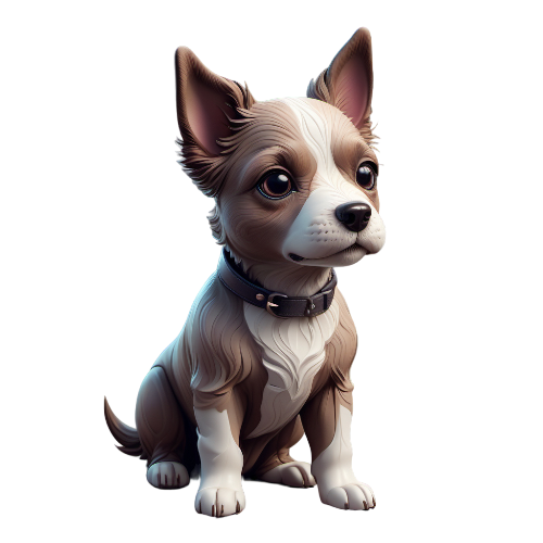 realistic cute dog 3d model 2 440