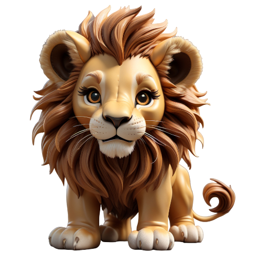 realistic cute lion 3d model 1 675