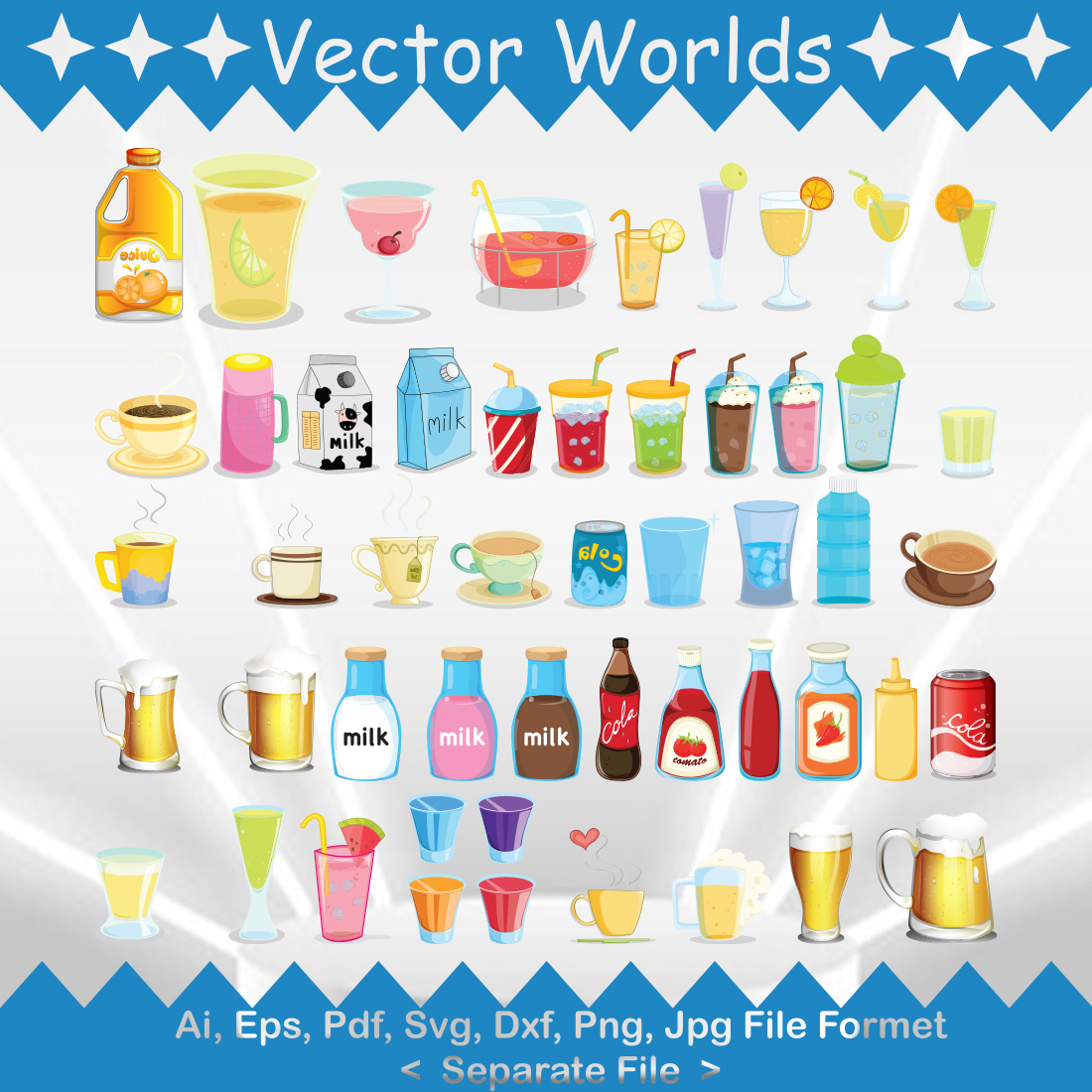 Drink SVG Vector Design preview image.